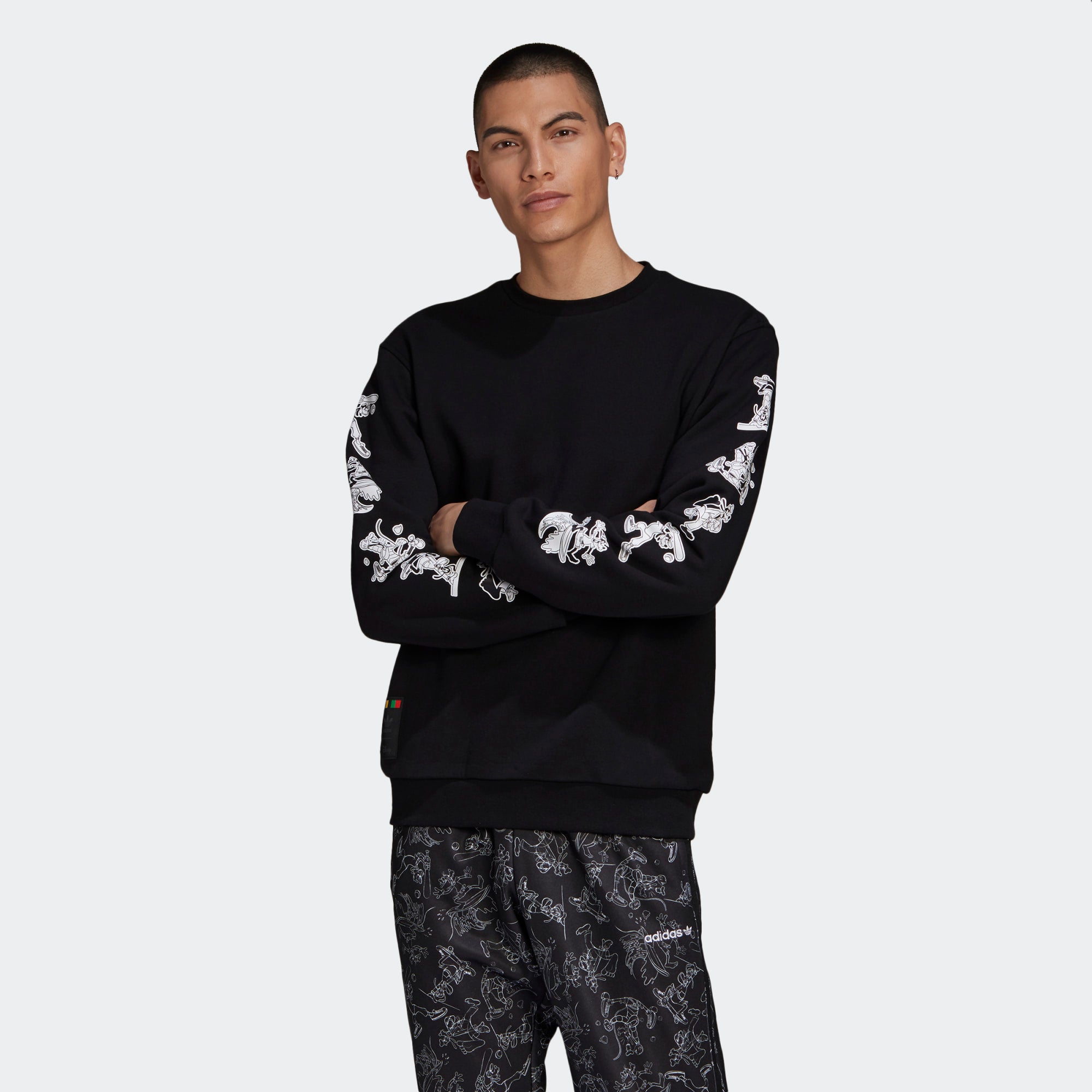 tradesports.co.uk Adidas Originals Men's Goofy Crew Sweatshirt - Black