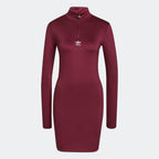 tradesports.co.uk adidas Originals Women's Long Sleeve 3 Stripes Dress - Burgundy