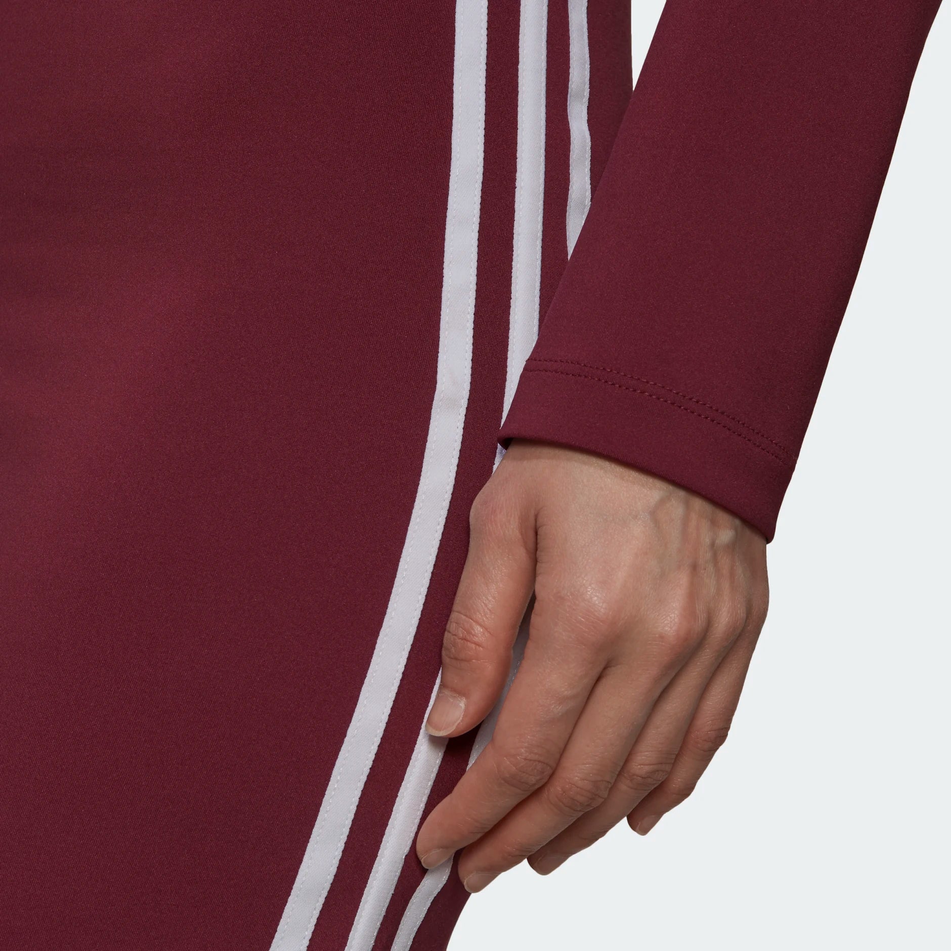 Adidas trefoil top dress maroon