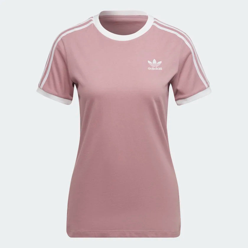 Adidas 3 2025 stripes tee pink
