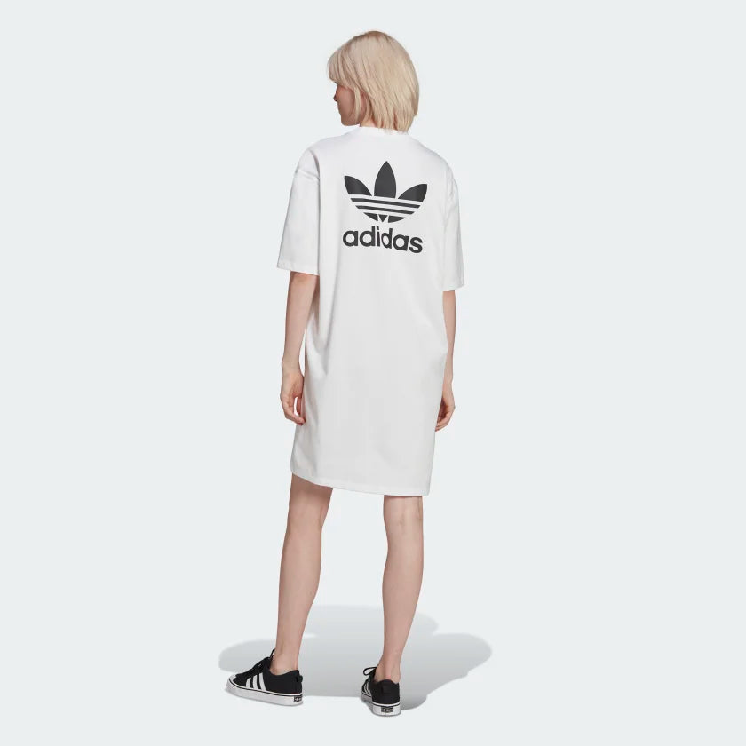 tradesports.co.uk Adidas Women's adicolor Big Trefoil Tee Dress HC2034