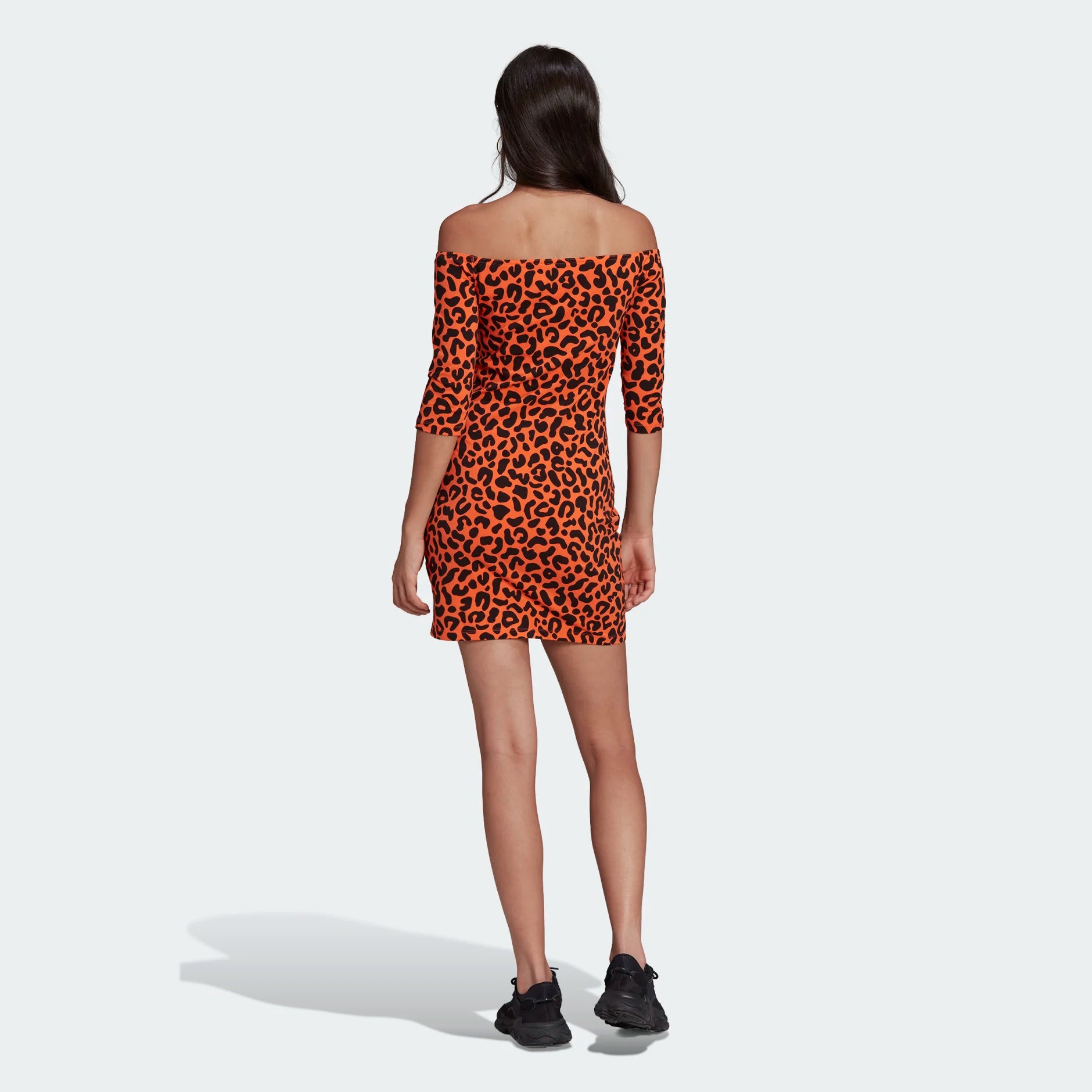 tradesports.co.uk Adidas Originals Women's x Rich Mnisi Leopard Print Dress