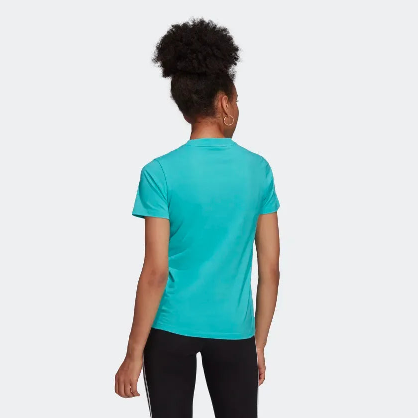 adidas Adicolor Women's Trefoil T-Shirt HE6869 back view highlighting plain design and regular fit