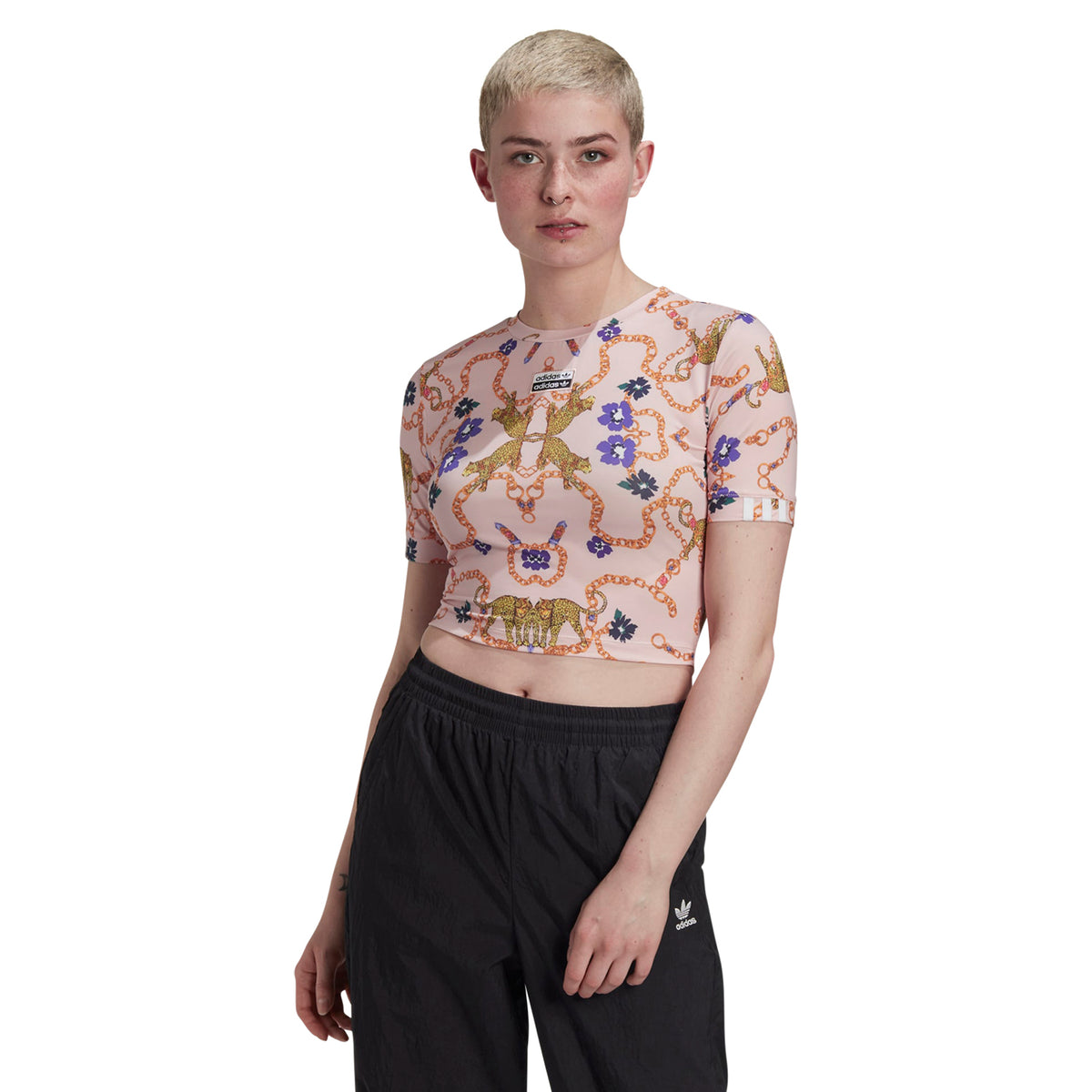 Adidas Originals X Her Studio London Cropped Tee Pink GD4264 Trade Sports