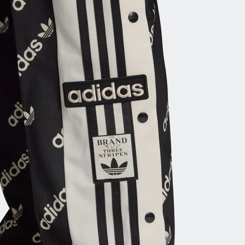 Close up of the branding of the adibreak pants