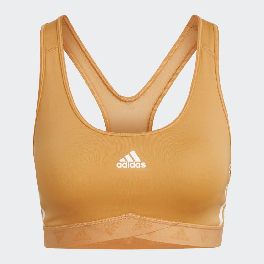 Adidas orange clearance sports bra