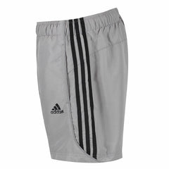adidas 3 Stripe Men's Training Shorts Grey/Black - Side S17883
