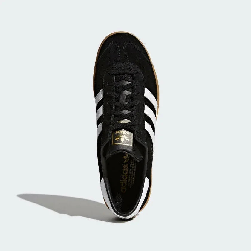Top view of adidas Hamburg Men's trainers showing laces, tongue branding, and low-cut profile