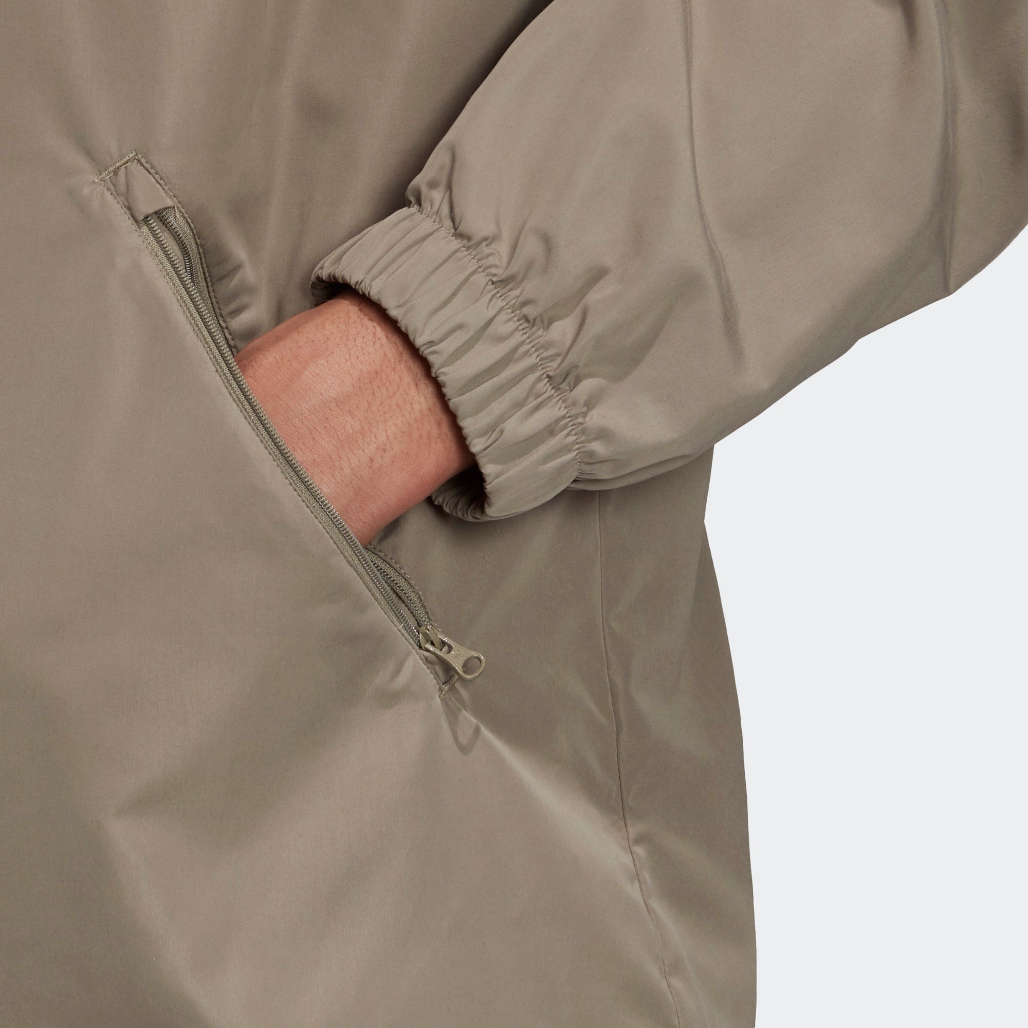 Adidas Originals Men s Samstag Half Zip Smock Jacket Brown