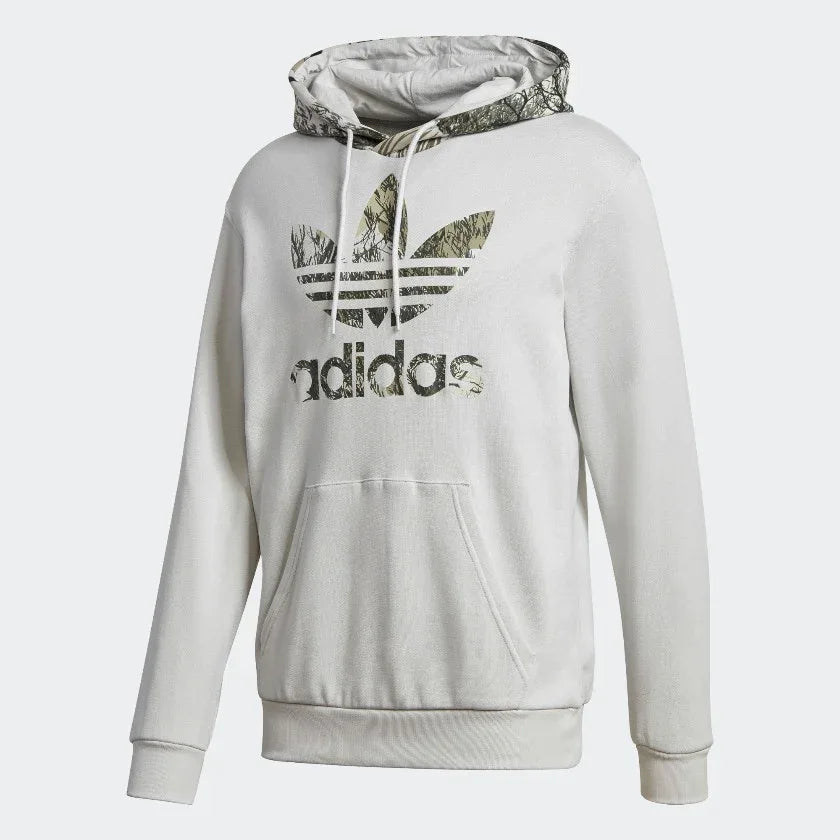 Adidas Originals Men's Camouflage Hoodie Trefoil Fleece Grey GD5955 Size Small Secondary image