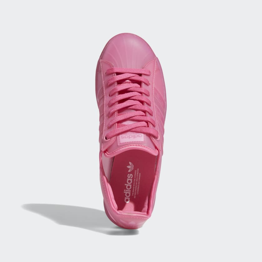 Adidas women's superstar w pink/blue/white top