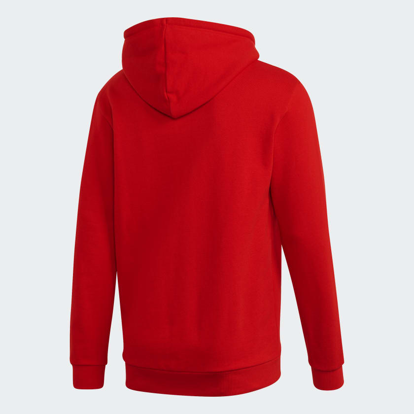 Red trefoil hoodie best sale