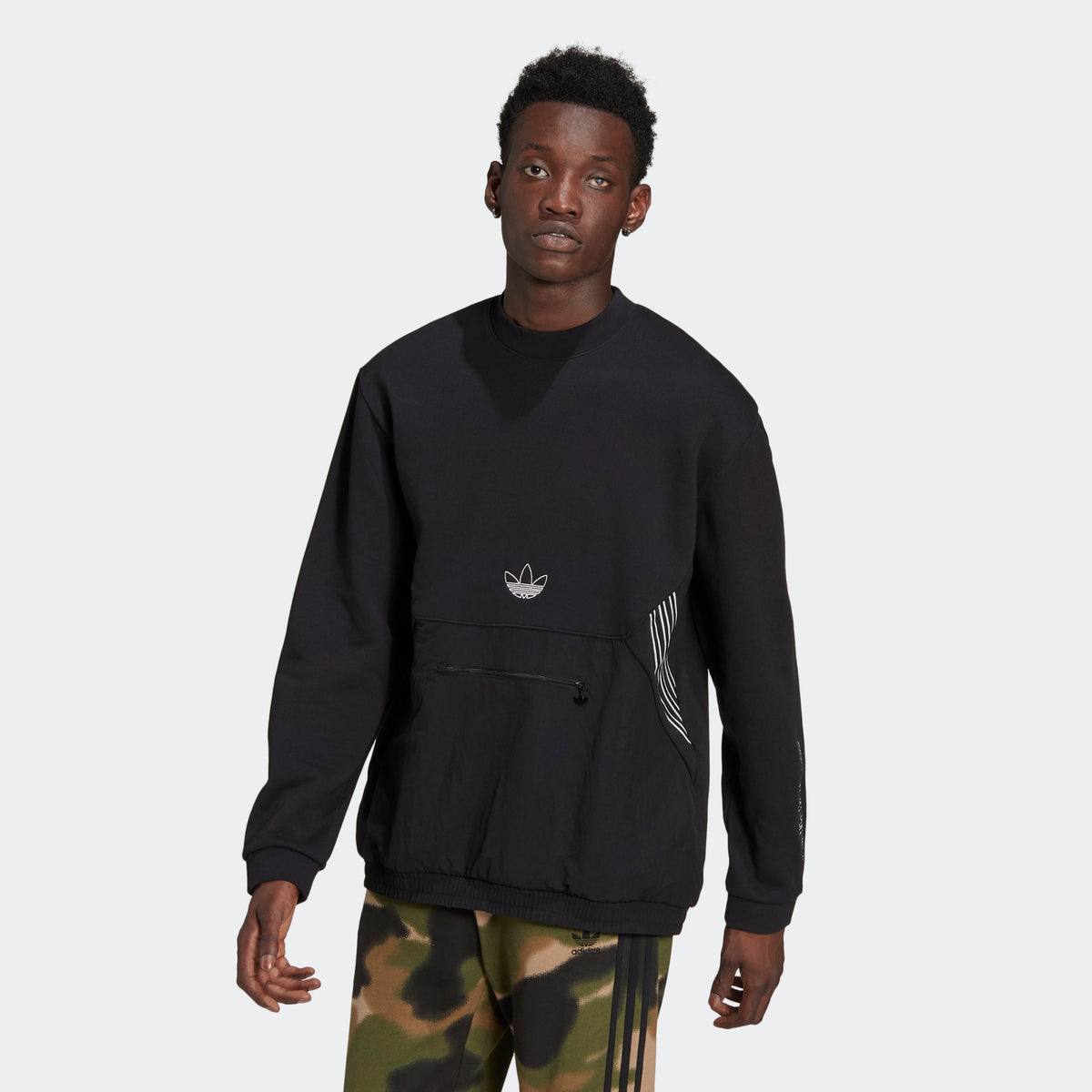 tradesports.co.uk Adidas Originals Men's SPRT Archive Crew Sweatshirt - Black