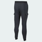 Under Armour Men's Fleece Cargo Tracksuit in black, back view showcasing the plain back of the  cargo pockets on the joggers.