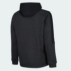 Under Armour Men's Fleece Cargo Tracksuit in black, back view showcasing the plain back of the hoodie